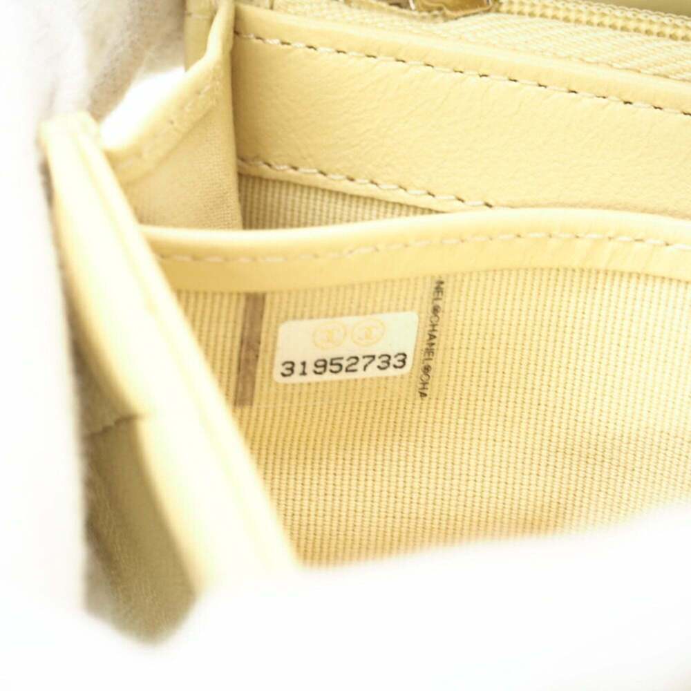 CHANEL Yellow Lambskin Leather Wallet - Picture 13 of 13